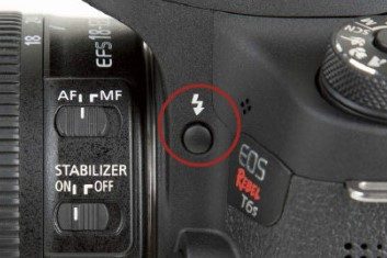 Where Is The Flash Button On A Canon Camera